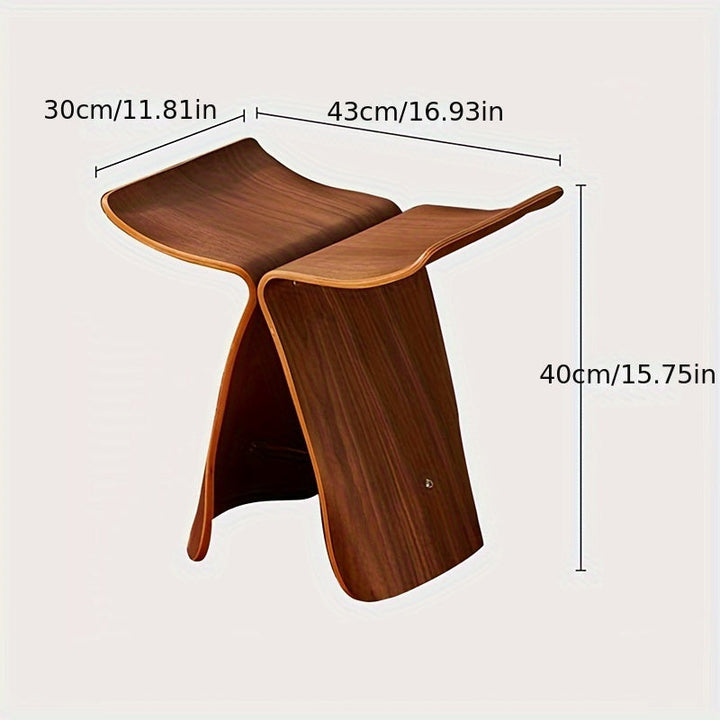 Elegancki stołek motylkowy – ponadczasowy design do salonu i przedpokoju