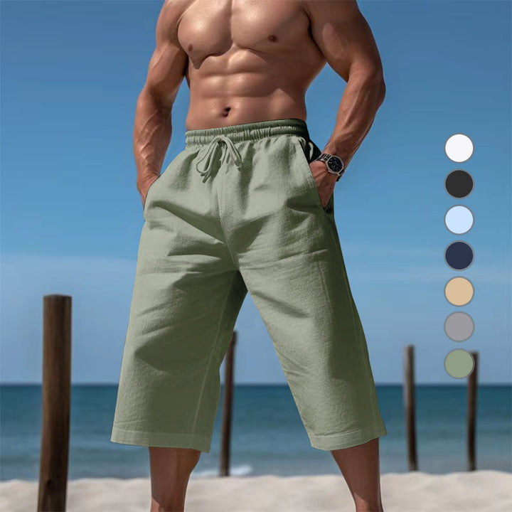 Breathable Capri Pants Mens Fashionable Casual Breathable Shorts