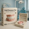 Elastyczny zestaw sztucznej szczęki na górną i dolną szczękę – wielokrotnego użytku i na miarę