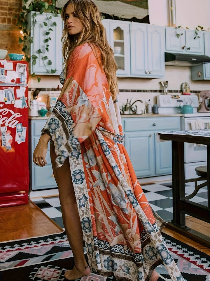 Kimono w czerwone kwiaty - Isabella