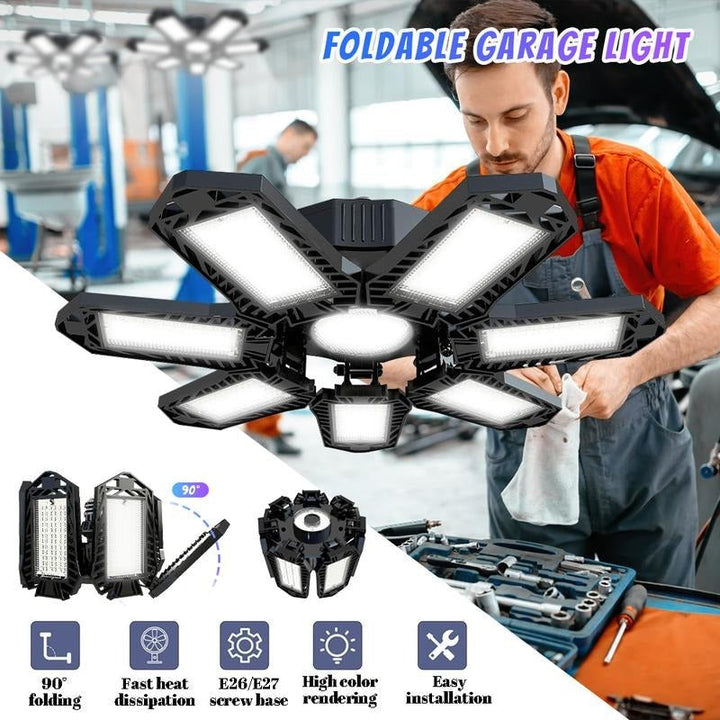 Regulowana lampa panelowa LED 6500K E26/E27 – lampa do garażu i warsztatu