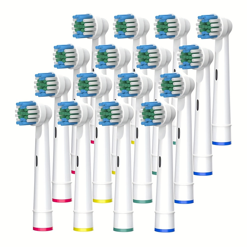 16 zamiennych końcówek do szczoteczek – pasujące do modeli Oral-B, zapewniające dogłębne czyszczenie