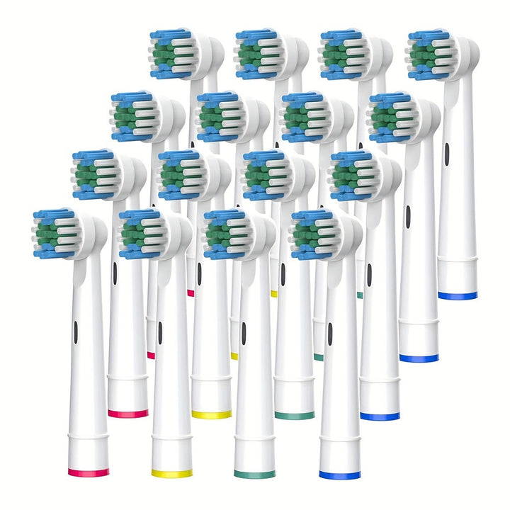 16 zamiennych końcówek do szczoteczek – pasujące do modeli Oral-B, zapewniające dogłębne czyszczenie