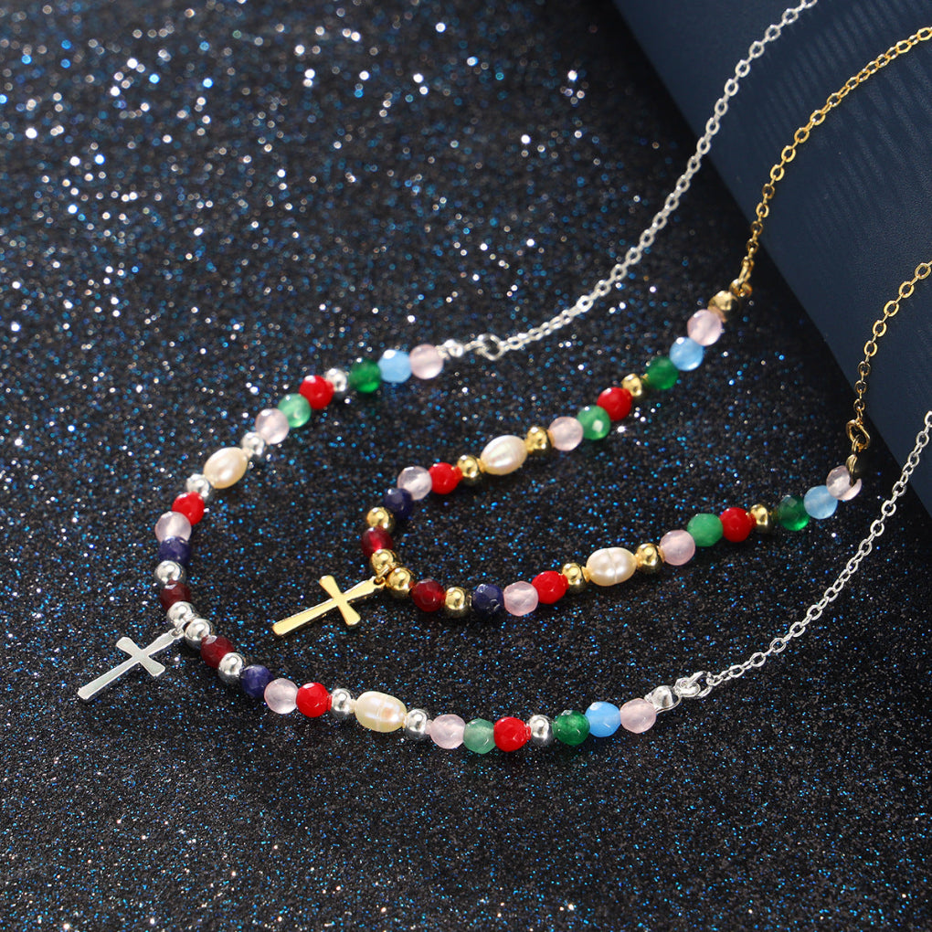 Cross Pendant Clavicle Chain Fashionable Minimalist Womens Jewelry