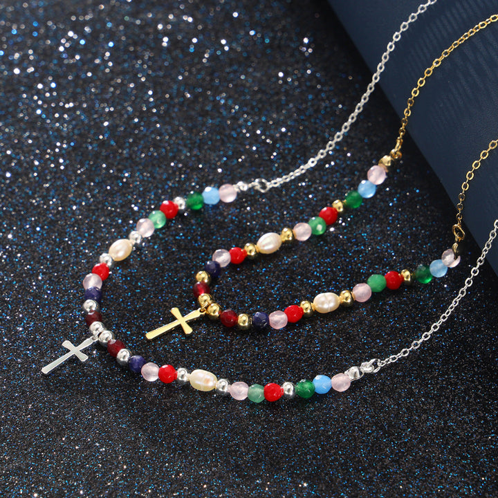 Cross Pendant Clavicle Chain Fashionable Minimalist Womens Jewelry