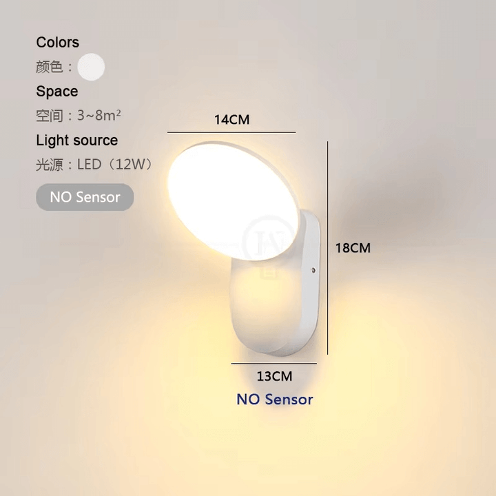 Inteligentna lampa ścienna LED z czujnikiem ruchu