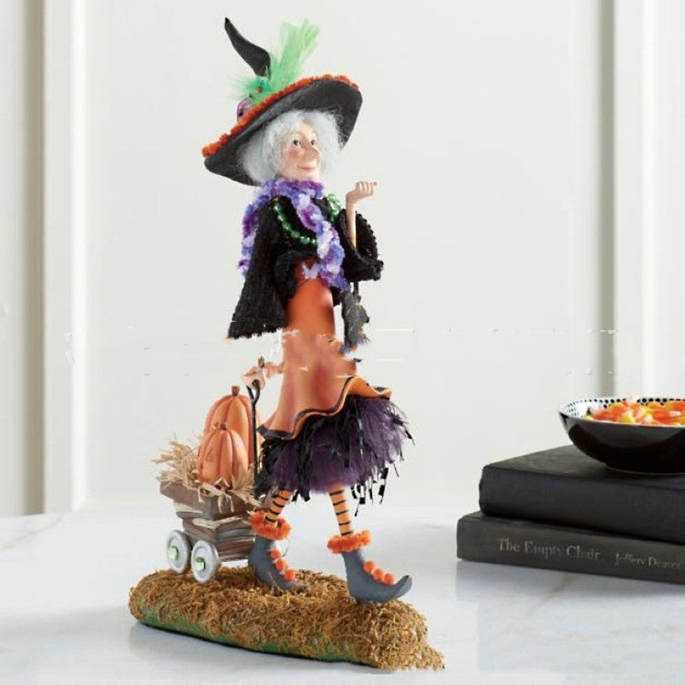 Bewitching Figure Halloween Czarownica Lalka Żywiczna Dekoracja Rzemieślnicza — zdjęcie 2