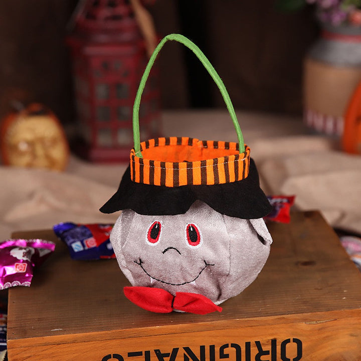Urocza Halloweenowa Torba na Cukierki Wzór Dyni Przenośna Torebka Rekwizyt Cosplay Koszyk Prezentowy dla Dzieci — zdjęcie 4