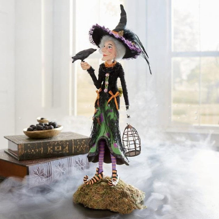 Bewitching Figure Halloween Czarownica Lalka Żywiczna Dekoracja Rzemieślnicza — zdjęcie 4