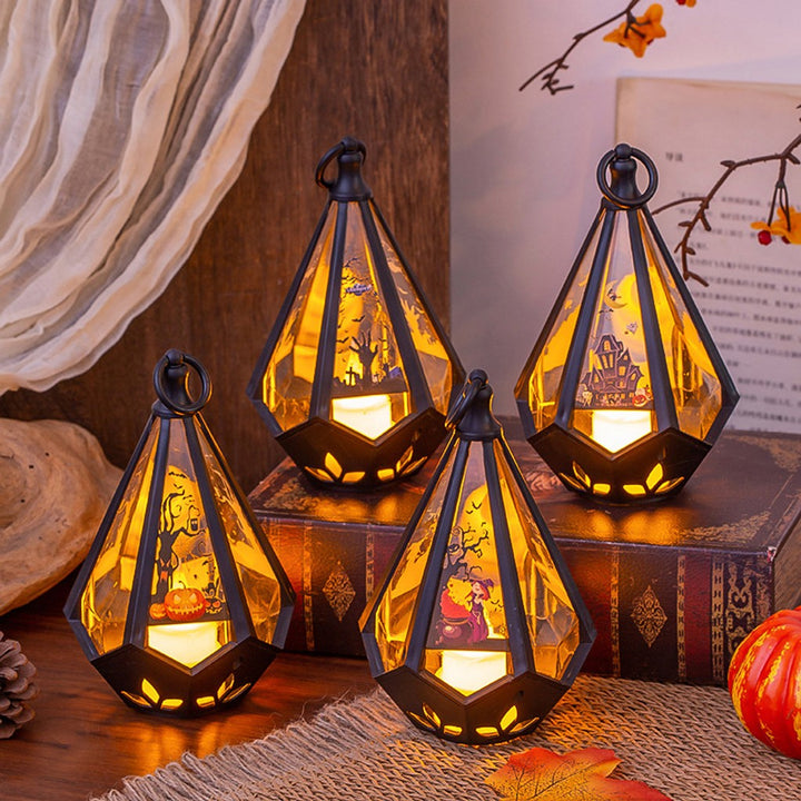 Halloweenowe Dekoracje Tornister Dziecięcy Latarnia Dynia Rekwizyty Imprezowe Ozdoby Biurkowe Prezenty Nocne Światła — zdjęcie 1