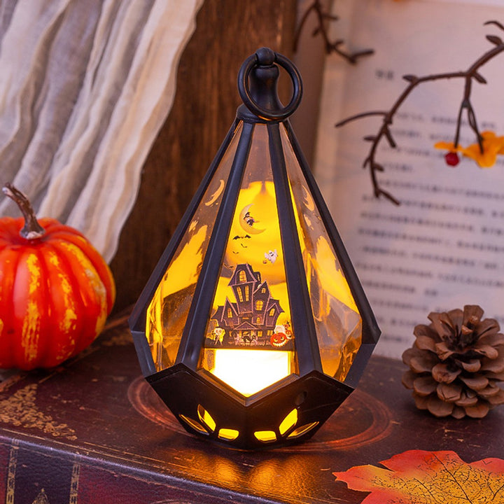 Halloweenowe Dekoracje Tornister Dziecięcy Latarnia Dynia Rekwizyty Imprezowe Ozdoby Biurkowe Prezenty Nocne Światła — zdjęcie 3