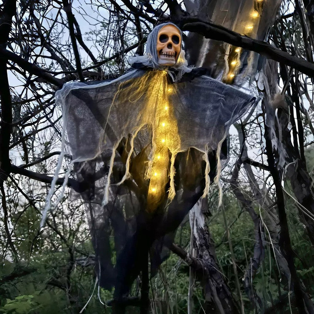 Dekoracje Halloween Horror Wisząca Czaszka Duch Szkielet Rekwizyt Idealny Do Domu Ogrodu Przyjęcia Dekoracje Festiwalowe — zdjęcie 2