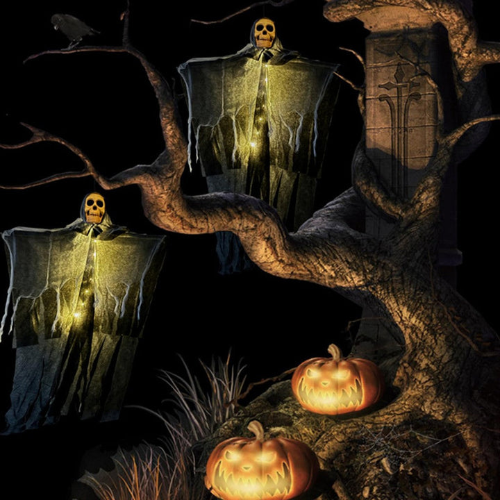 Dekoracje Halloween Horror Wisząca Czaszka Duch Szkielet Rekwizyt Idealny Do Domu Ogrodu Przyjęcia Dekoracje Festiwalowe — zdjęcie 7