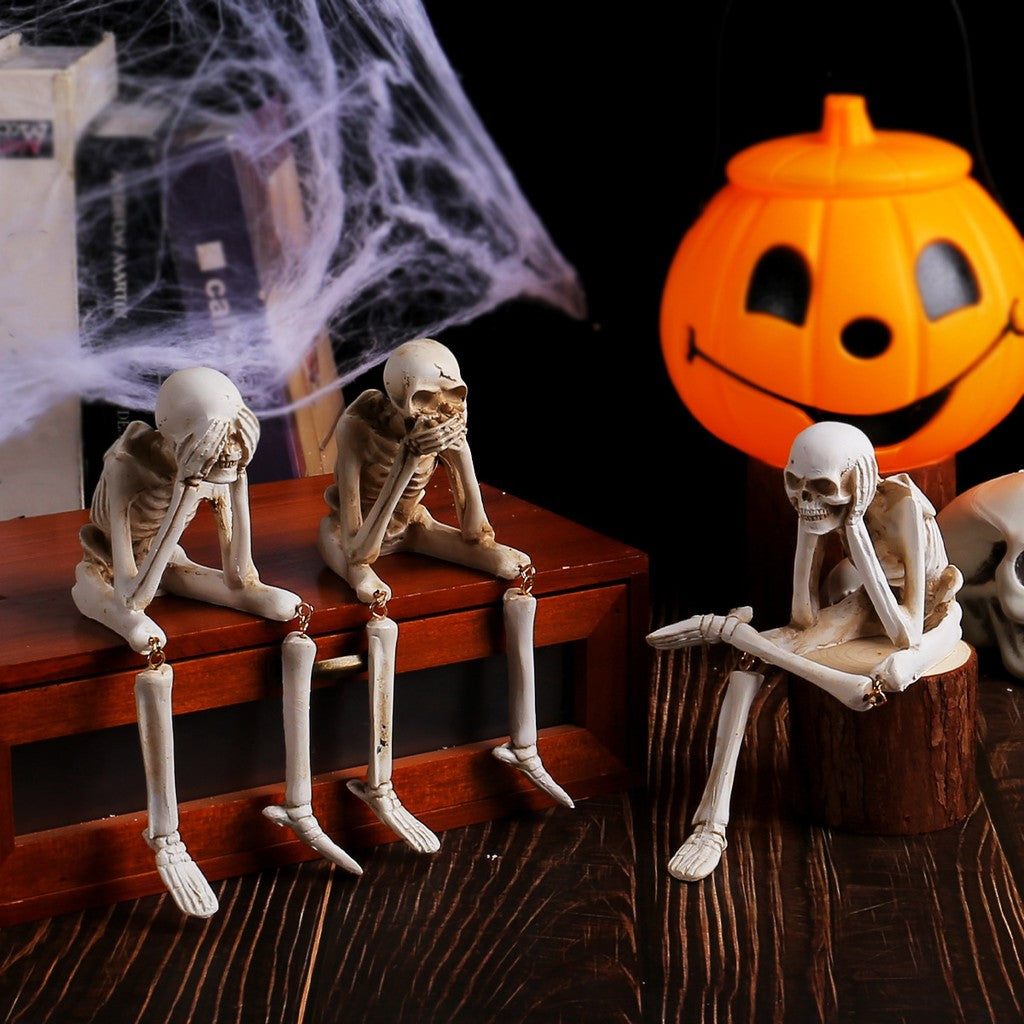 Halloweenowe Żywiczne Dekoracje Czaszki Dekoracje Atmosferyczne Festiwalu Duchów — zdjęcie 2