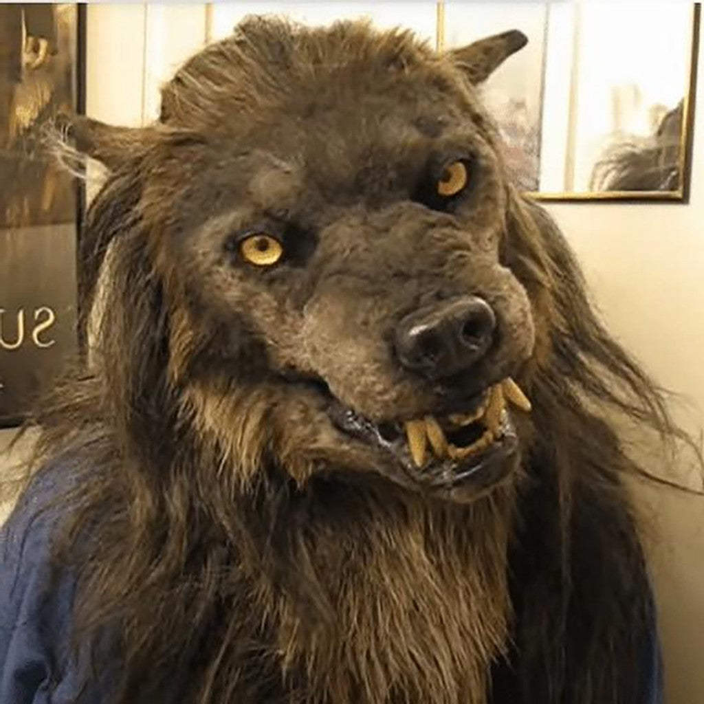 Lateksowa Symulacyjna Maska Głowy Wilka Nakrycie Głowy Maska Cosplay — zdjęcie 5