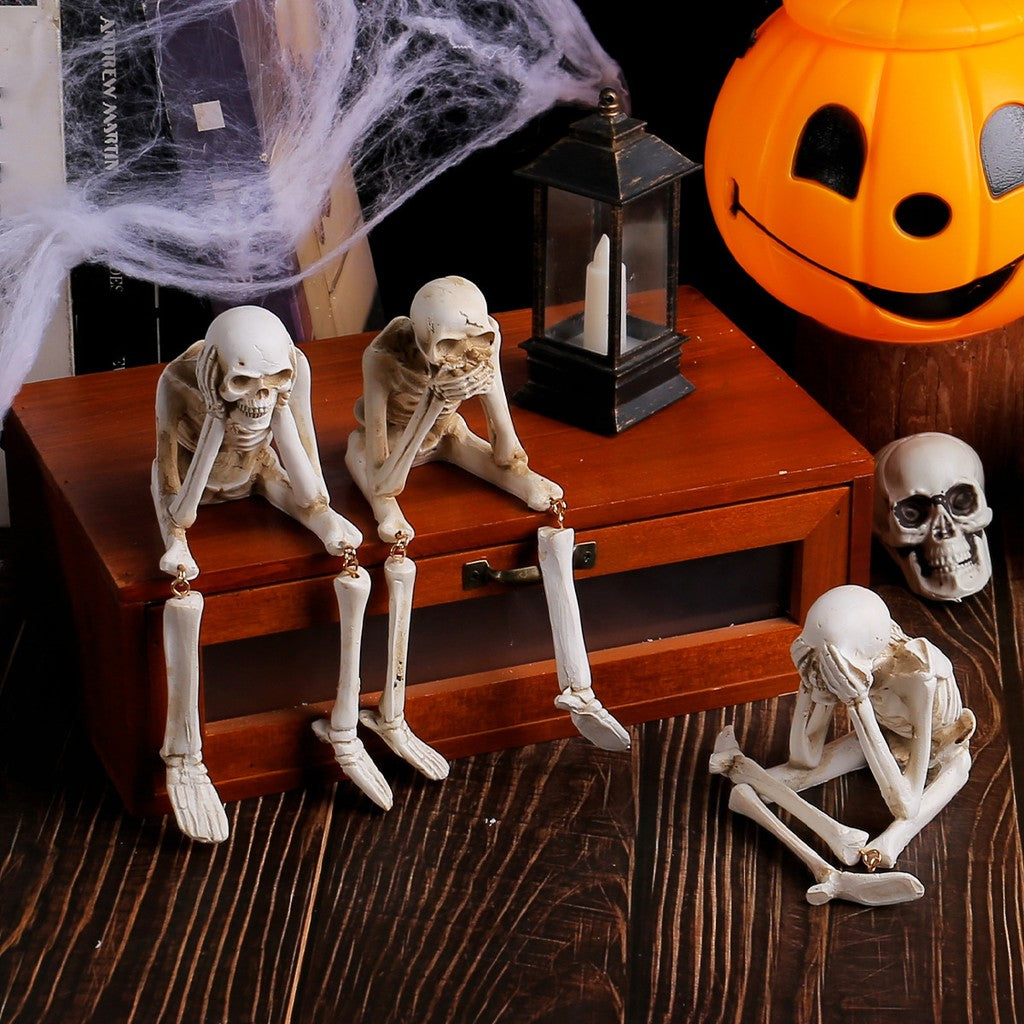 Halloweenowe Żywiczne Dekoracje Czaszki Dekoracje Atmosferyczne Festiwalu Duchów — zdjęcie 4