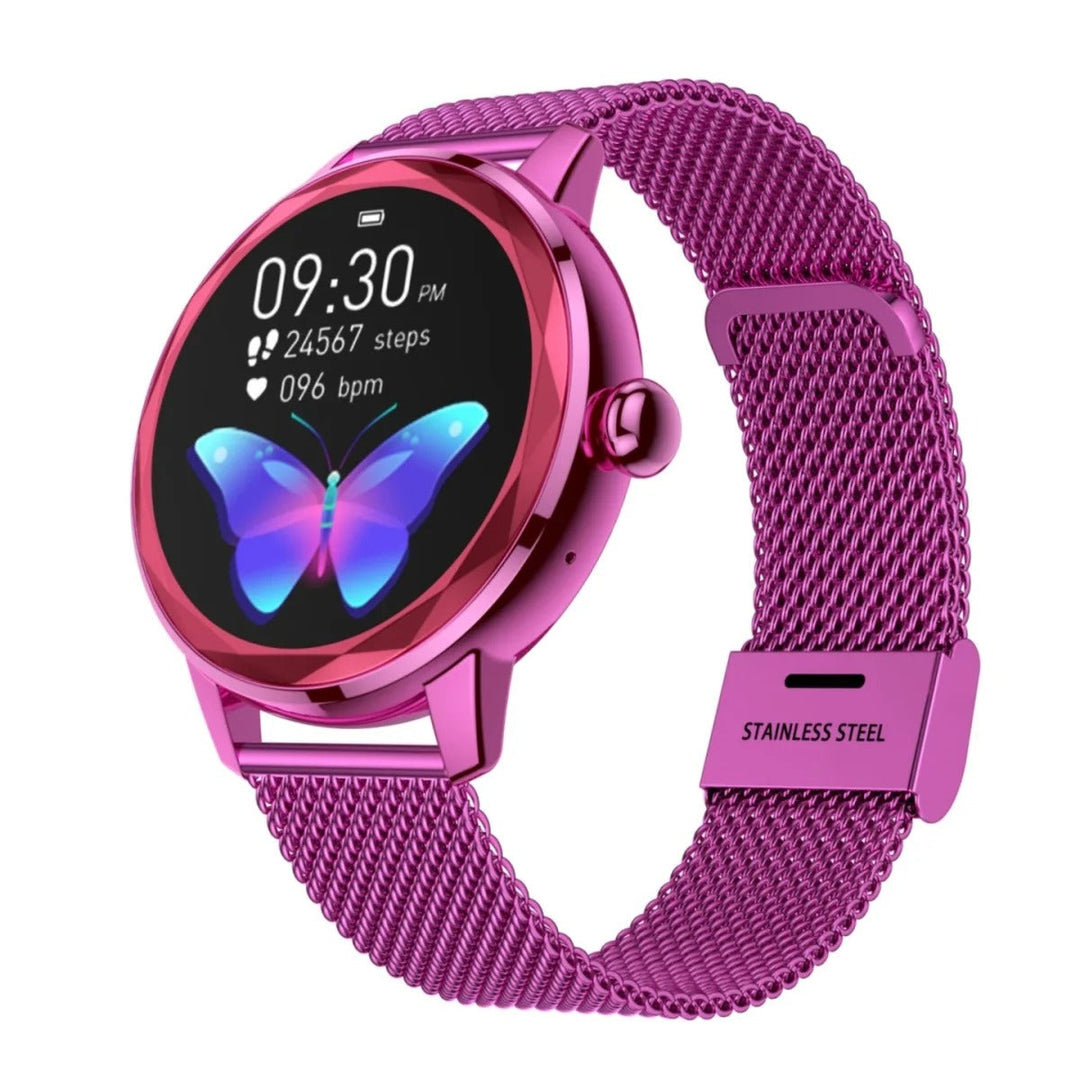 Smartwatch damski Smart Gold – luksusowy zegarek sportowy ze stali nierdzewnej