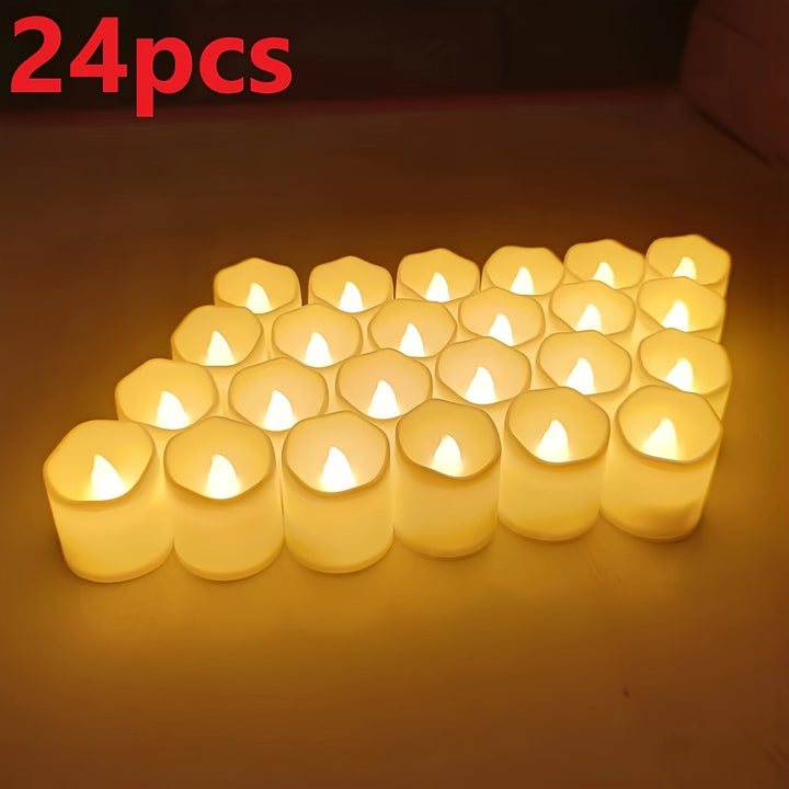 Bezpłomieniowe świece LED na baterie – 24–96 sztuk