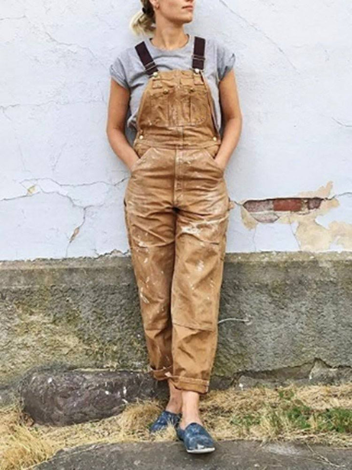 Ogrodniczki damskie | Regulowane szelki | Styl retro