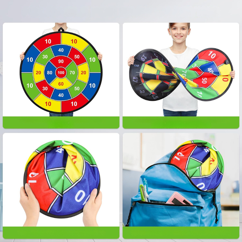 Duża tarcza dla dzieci z lepkimi piłeczkami i rzutkami – PlayTarget
