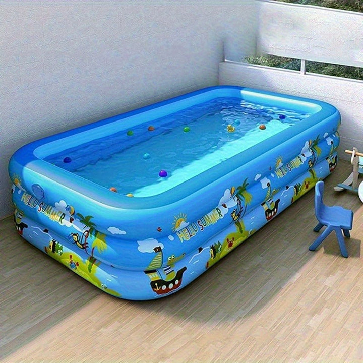 Dmuchany basen dla dzieci Ocean Splash – gruby PVC do zabawy w ogrodzie