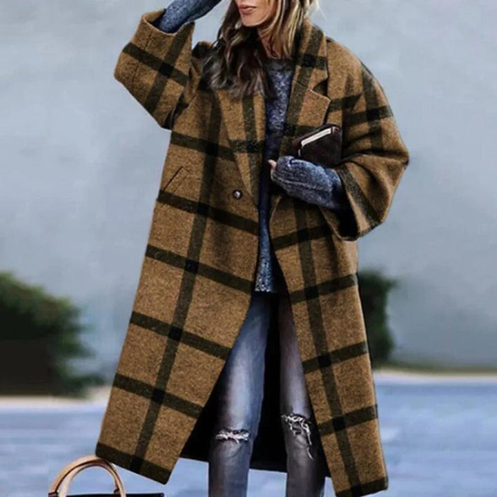 Stylowy Długi Płaszcz Jesienny – Ciepła Warstwa na Chłodne Dni