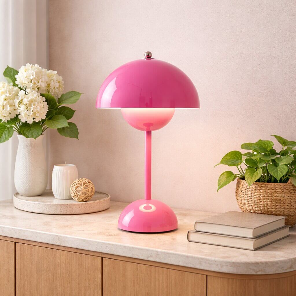 Designerska lampa stołowa | Lampa stołowa LED | Lampka nocna | Ściemnialna i bezprzewodowa | Lumora