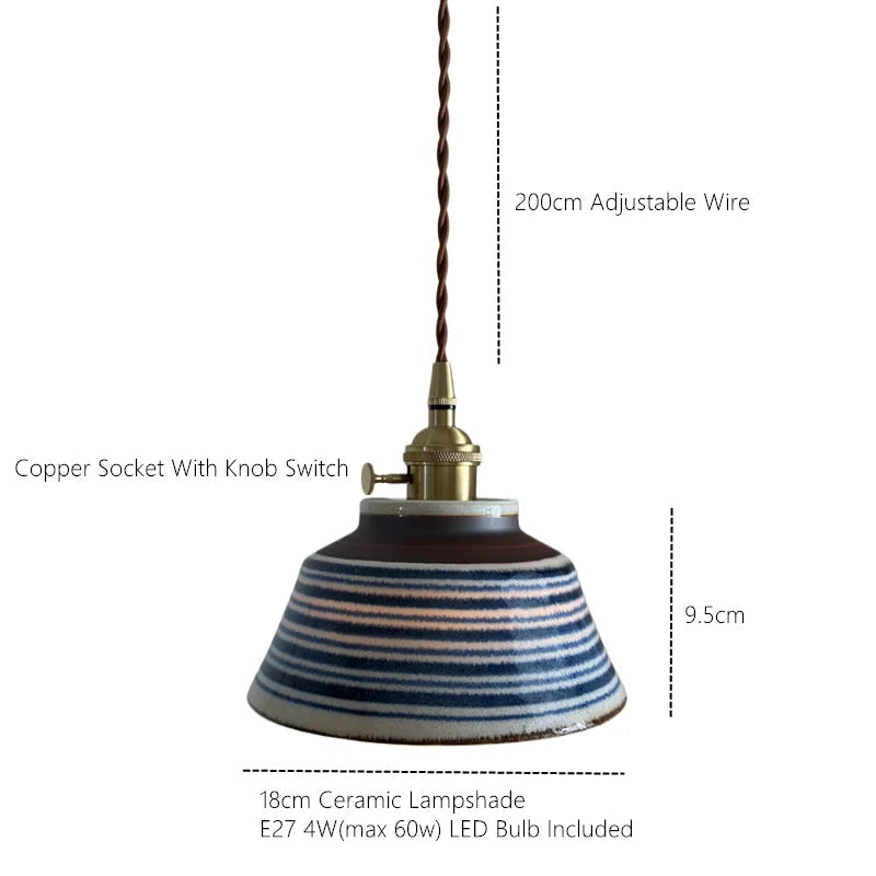 Ronja – ręcznie malowana ceramiczna lampa wisząca