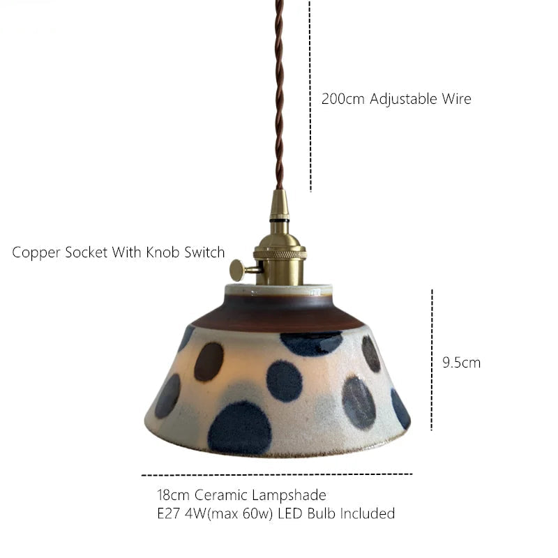 Ronja – ręcznie malowana ceramiczna lampa wisząca