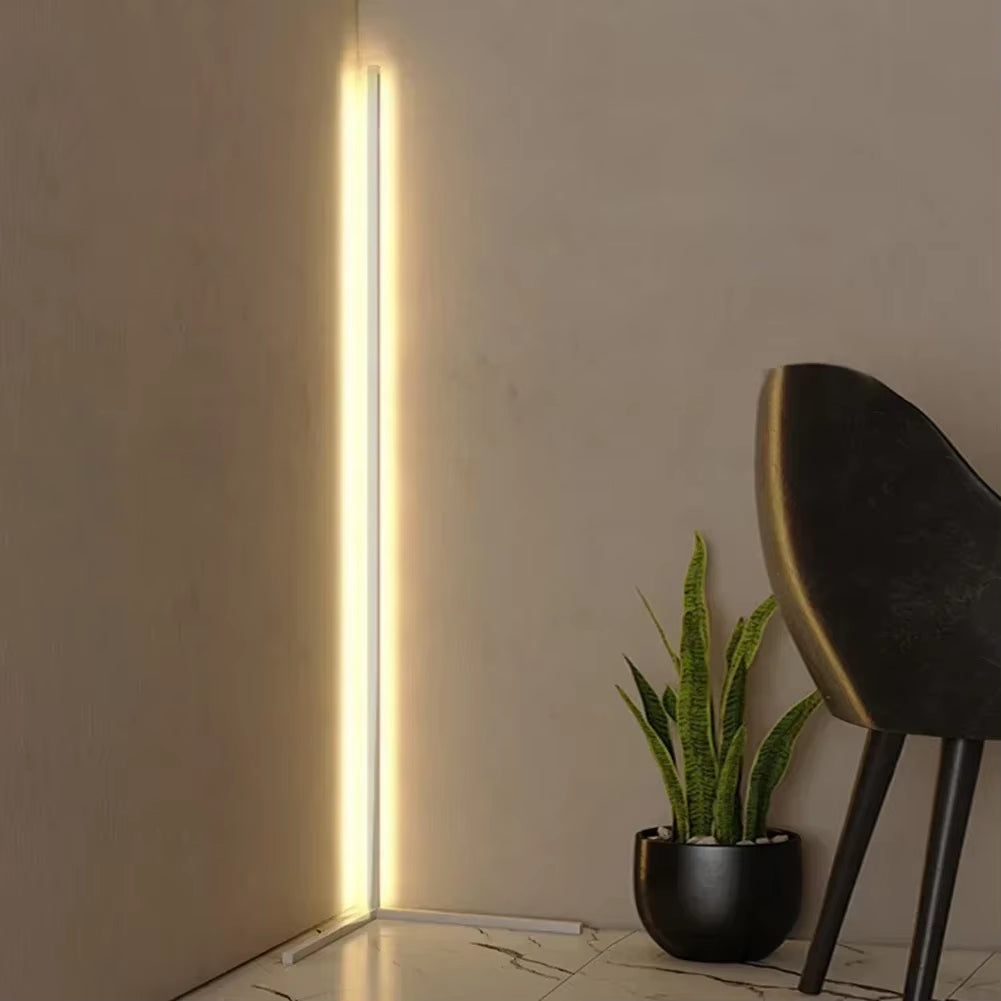 Ściemnialna narożna lampa stojąca LED z pilotem