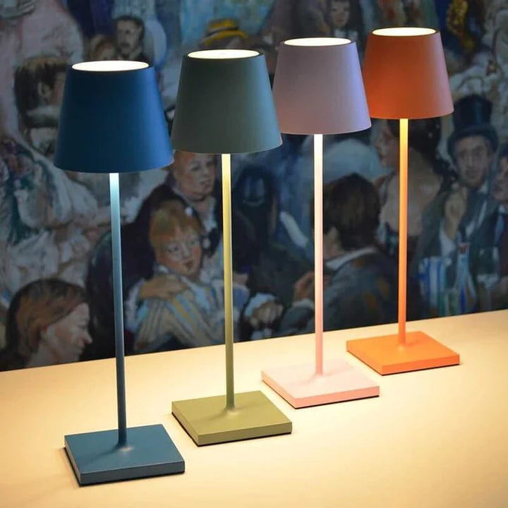 Bezprzewodowa lampa stołowa z ładowaniem - Eleganckie oświetlenie