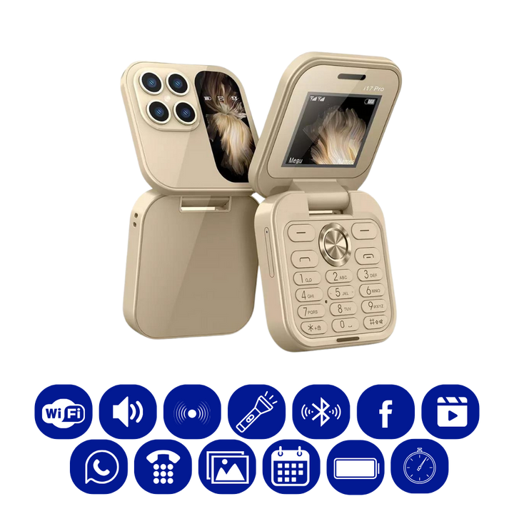 Mały składany telefon komórkowy z dwiema kartami SIM