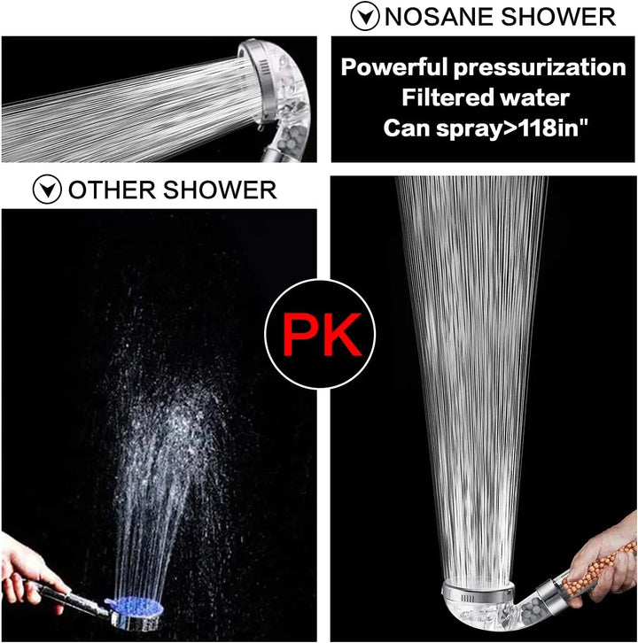Prysznic oszczędzający wodę o wysokim ciśnieniu z filtrem - AquaGlow
