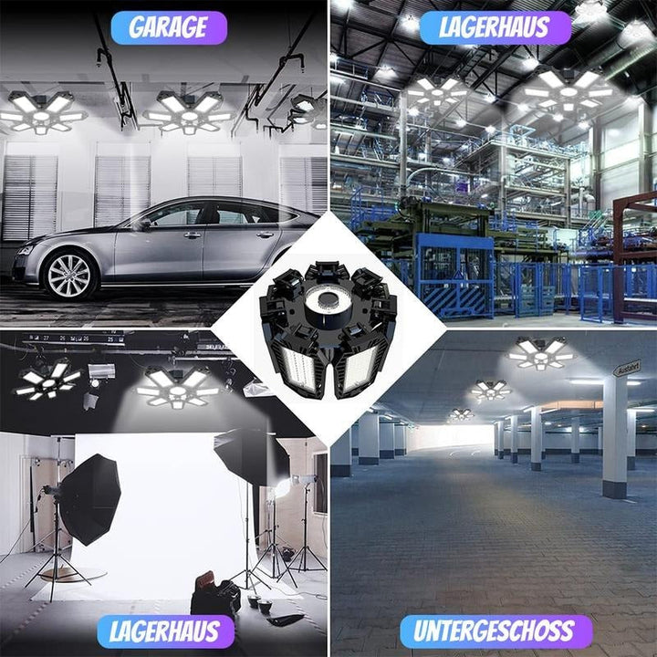 Regulowana lampa panelowa LED 6500K E26/E27 – lampa do garażu i warsztatu