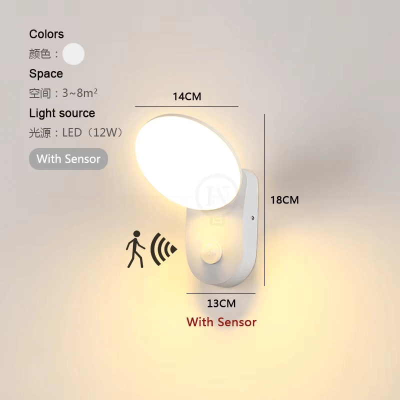 Inteligentna lampa ścienna LED z czujnikiem ruchu