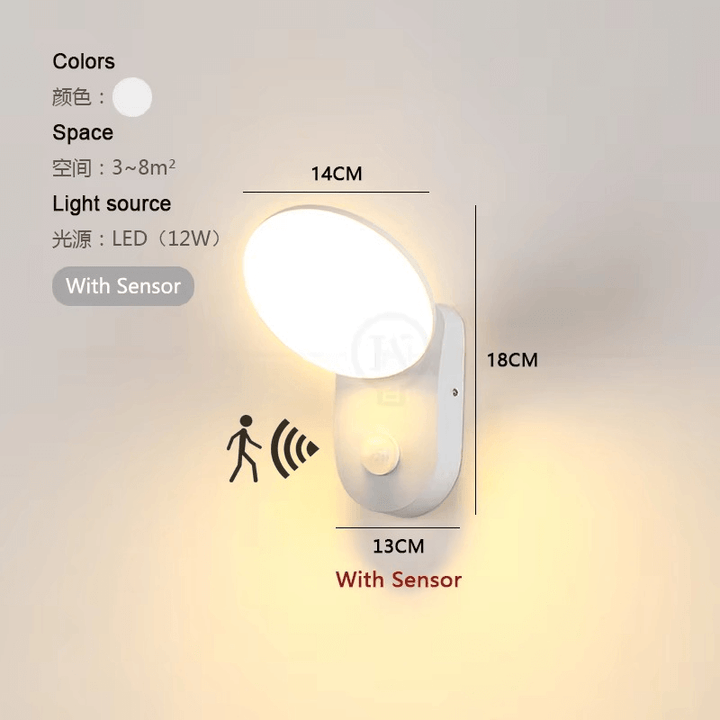 Inteligentna lampa ścienna LED z czujnikiem ruchu