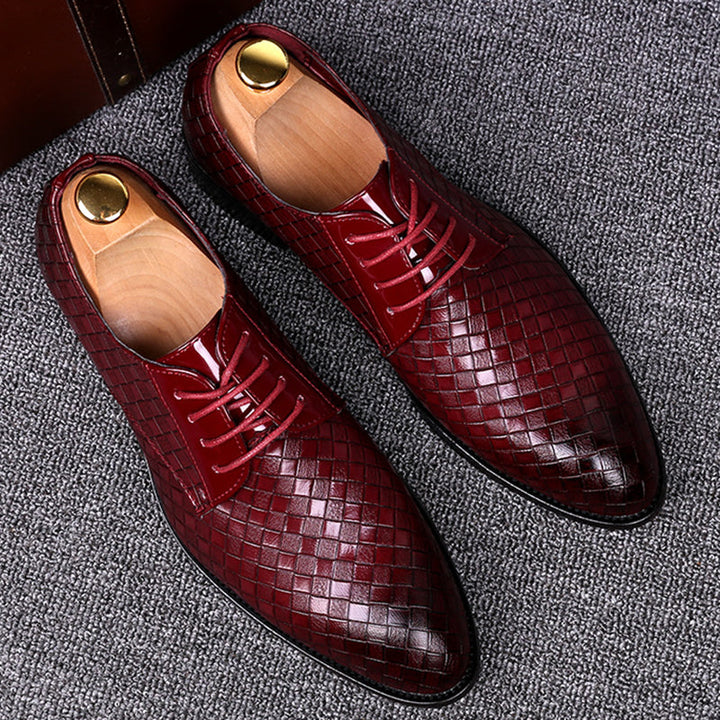 Eleganckie Skórzane Buty Męskie Na Sznurówki