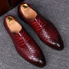 Eleganckie Skórzane Buty Męskie Na Sznurówki
