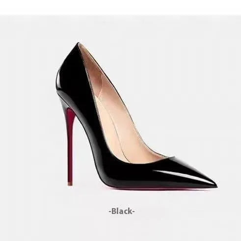 Damskie buty na szpilce – ostry czubek i lakierowana skóra, różne kolory