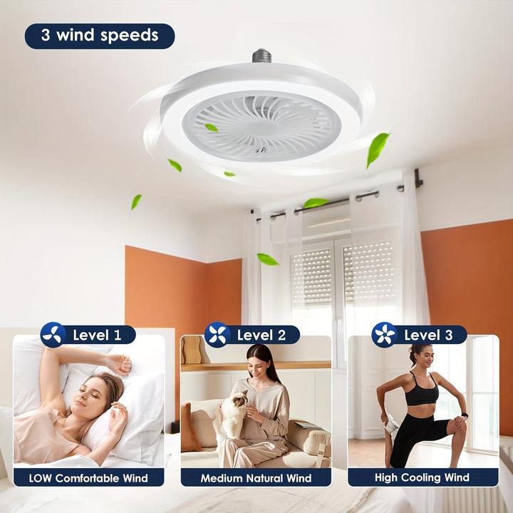 Smukła lampa wentylatorowa sufitowa LED – ściemnialna i cicha