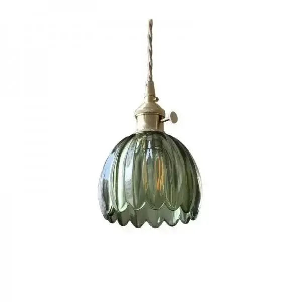 Elegancka szklana lampa wisząca w kształcie kwiatu - nastrojowe światło