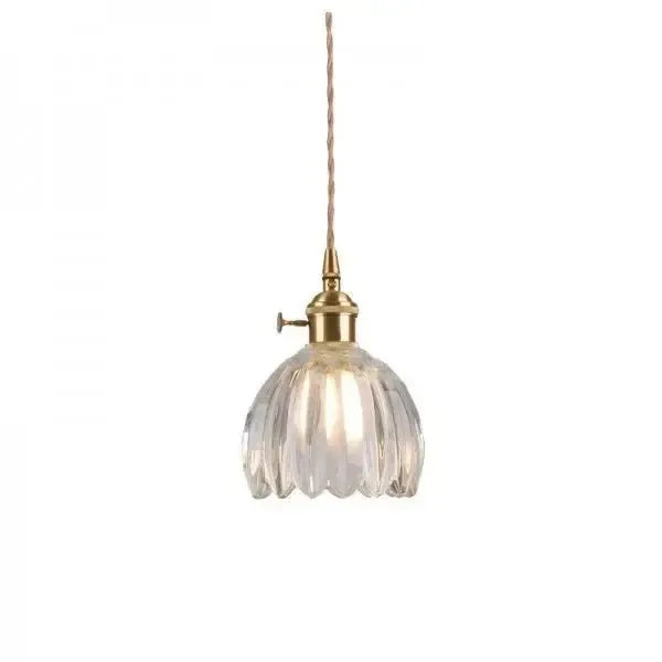 Elegancka szklana lampa wisząca w kształcie kwiatu - nastrojowe światło