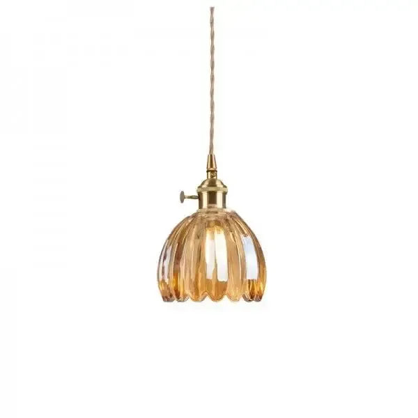 Elegancka szklana lampa wisząca w kształcie kwiatu - nastrojowe światło