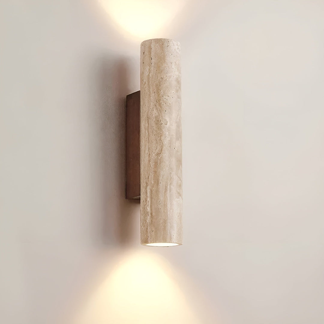 Lampa ścienna | Eleganckie oświetlenie | Design z trawertynu