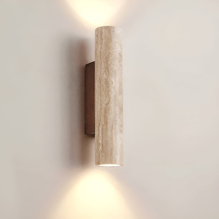 Lampa ścienna | Eleganckie oświetlenie | Design z trawertynu