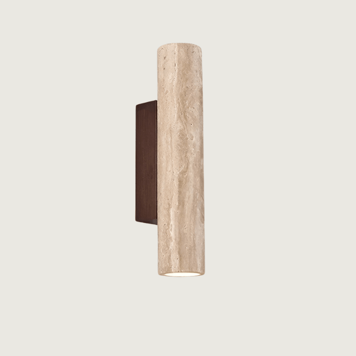 Lampa ścienna | Eleganckie oświetlenie | Design z trawertynu