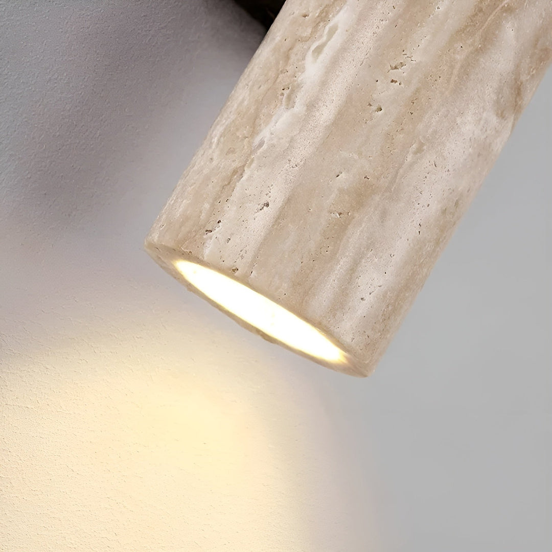 Lampa ścienna | Eleganckie oświetlenie | Design z trawertynu