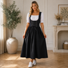 Czarna sukienka dirndl damska, tradycyjny strój na Oktoberfest