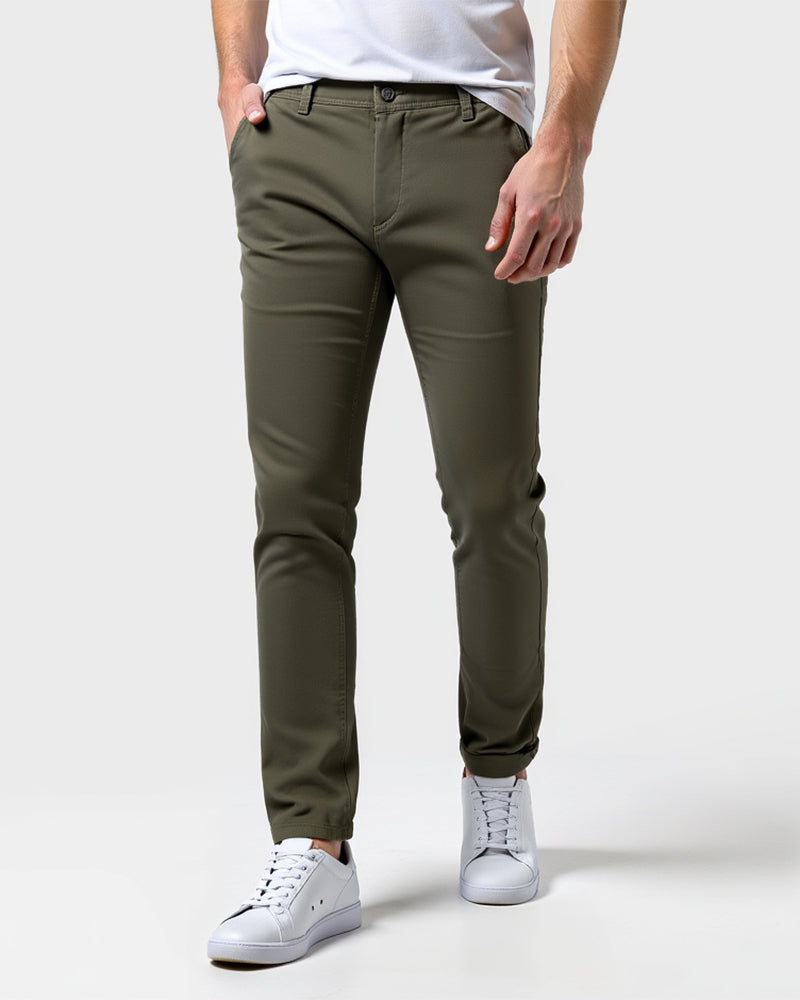 Męskie spodnie chino slim fit na co dzień i do biura