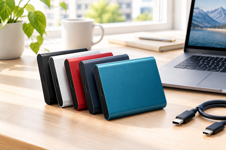 Zewnętrzny dysk SSD 128 TB z USB-C i USB 3.1